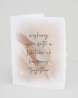 "A Lifetime of Happiness" Wedding Greeting Card