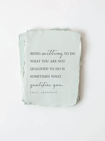"Sometimes What Qualifies You" Encouragement Card