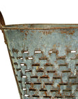 Found Metal Olive Basket