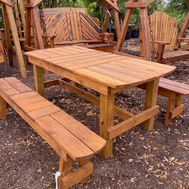 7 ft Picnic Table with Side Benches