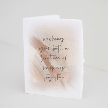 "A Lifetime of Happiness" Wedding Greeting Card