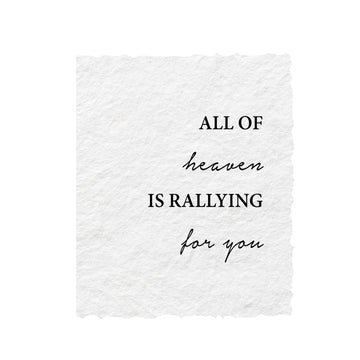 All of Heaven Is Rallying for You Folded Religious Greeting Card