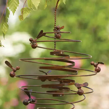 Bees Double Spiral Ornament