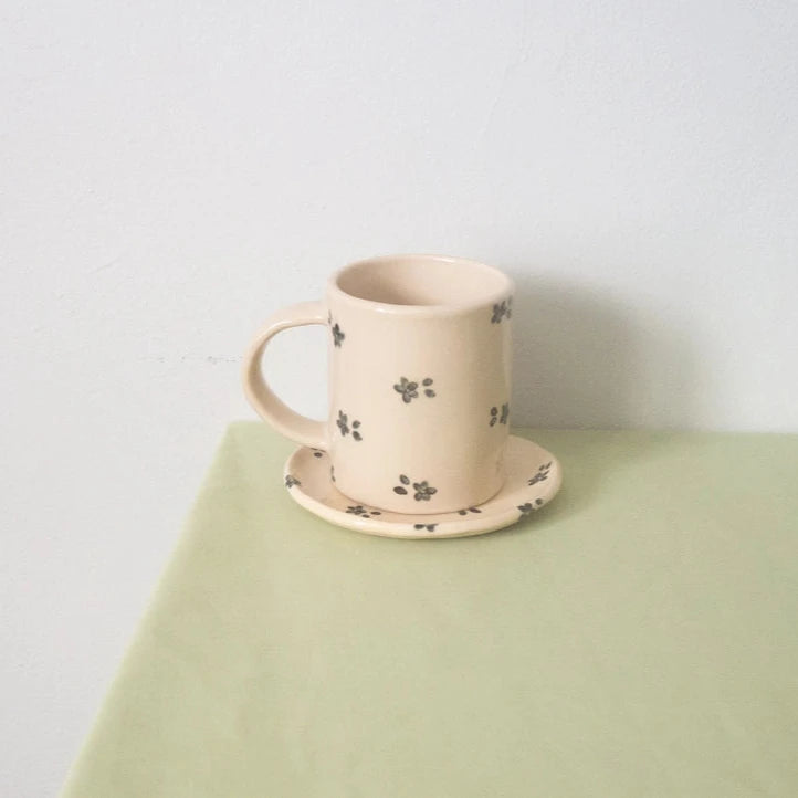 Black Forget Me Not Mug