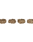 Braided Seagrass Napkin Rings S/4