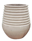 Coiled Rim Planter Oyster White