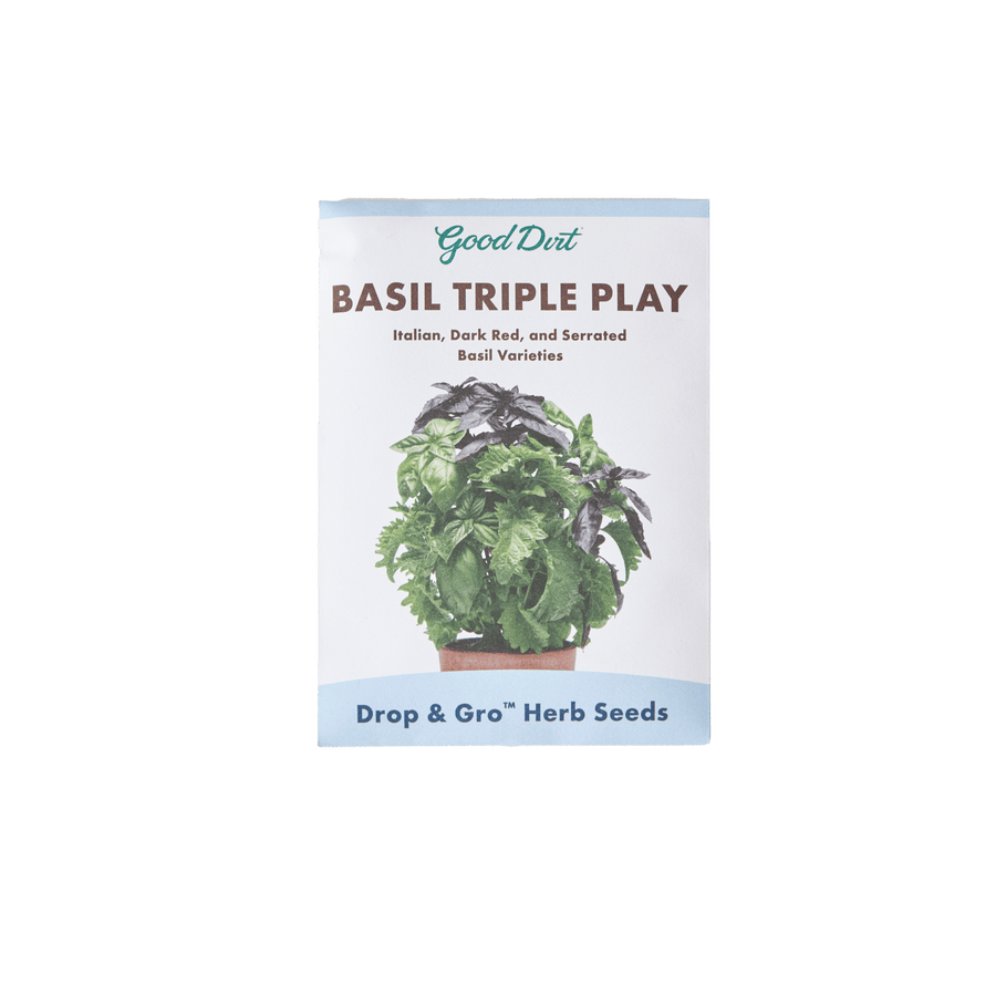 Good Dirt Drop & Gro Herb Seeds - Basil Triple Play