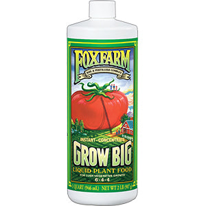 Grow Big Liquid Plant Food Qt Fox Farm