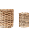 Hand-Woven Wicker Basket