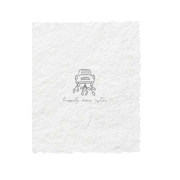 Happily Ever After Folded Wedding Greeting Card