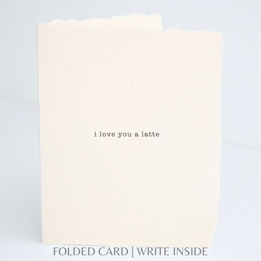 Latte Love Folded Coffee Greeting Card