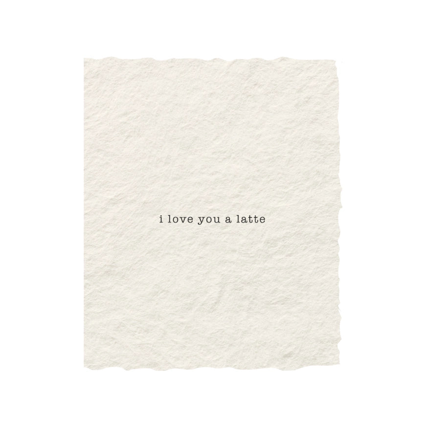 Latte Love Folded Coffee Greeting Card