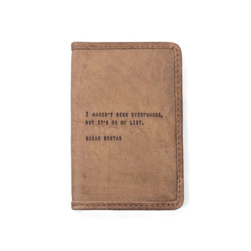 Leather Passport Cover Susan Sontag