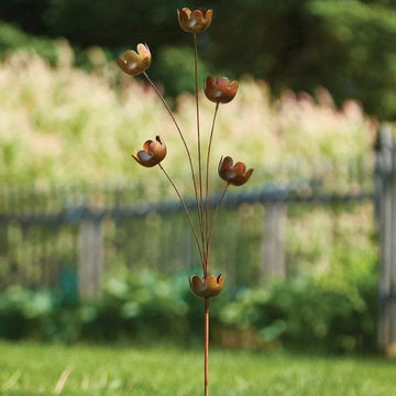 Lily Cup Chimes Garden Stake