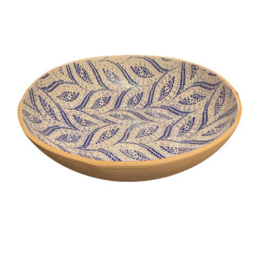 Medium Serving Bowl Paisley Cobalt