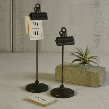 Metal Bookkeepers Clip on Stand