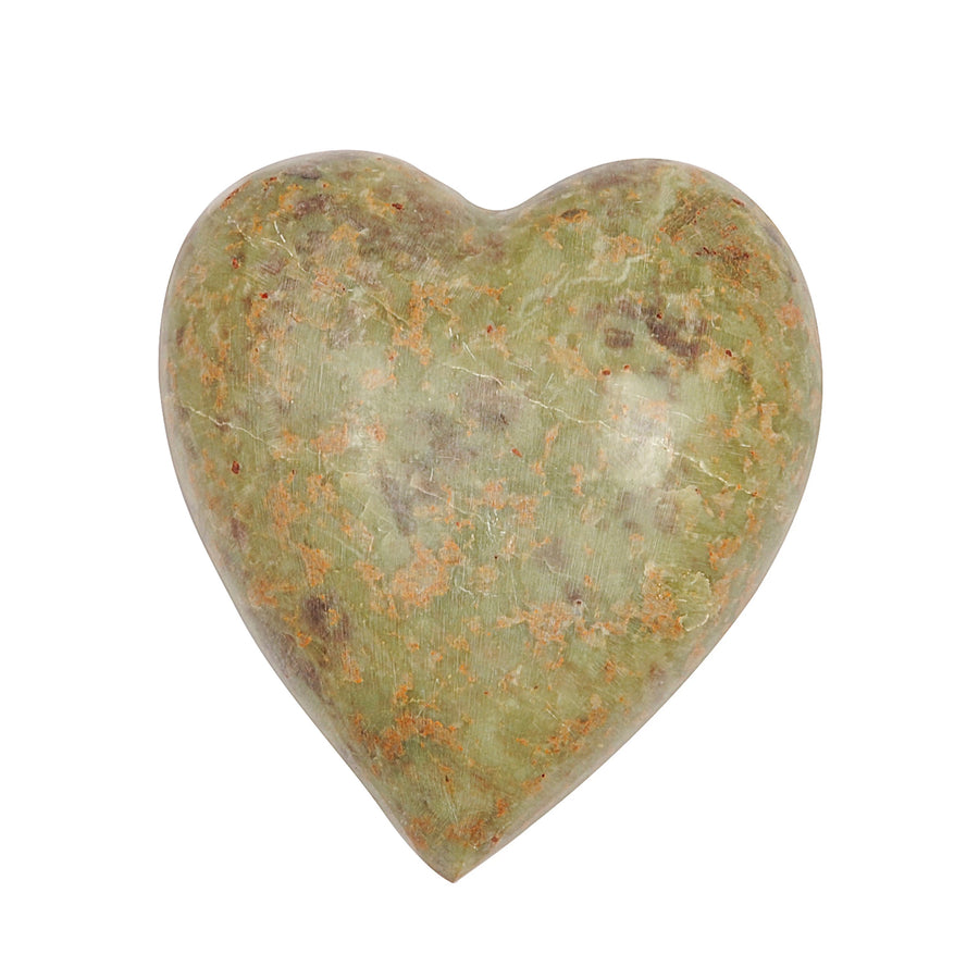Olive Soapstone Heart