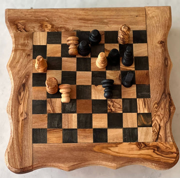 Olive Wood Board Game Set