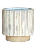 Ramos Vertical Stripe Stoneware Cachepot