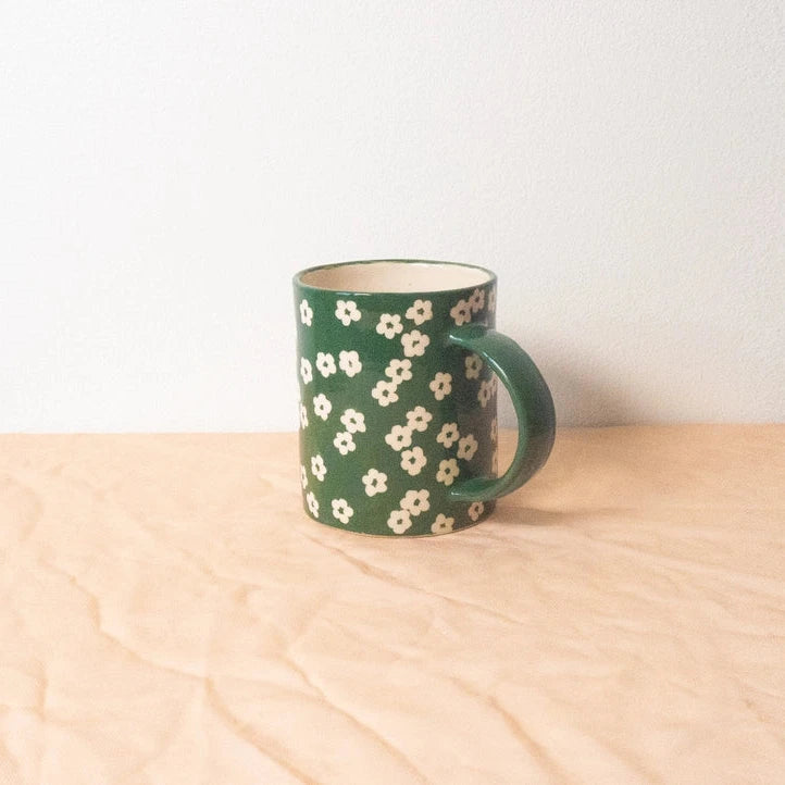 Scattered Petunia Emerald Mug