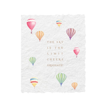 Sky Is The Limit Cheers Graduate Folded Graduation Card