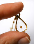 Small Teardrop Mustard Seed Pendant Necklace