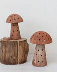 Terracotta Mushroom Candle Holder