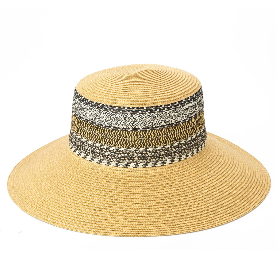 Women's Multi Stripe Crown Sun Hat