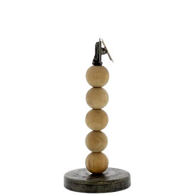 Wood Sphere Clip Stand
