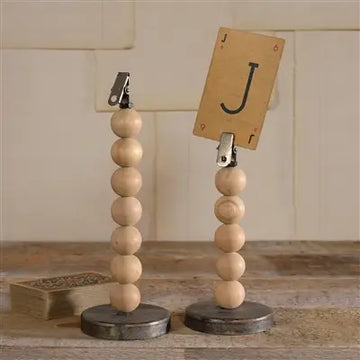 Wood Sphere Clip Stand
