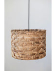 Woven Seagrass And Metal Pendant Lamp