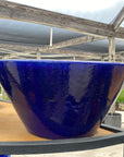 Large Set Bowl With Drain Holes Falling Blue