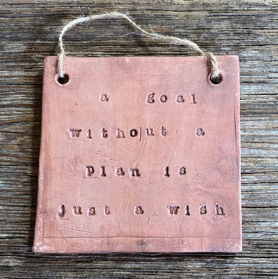 A Goal Without a Plan is Just a Wish Text Tiles
