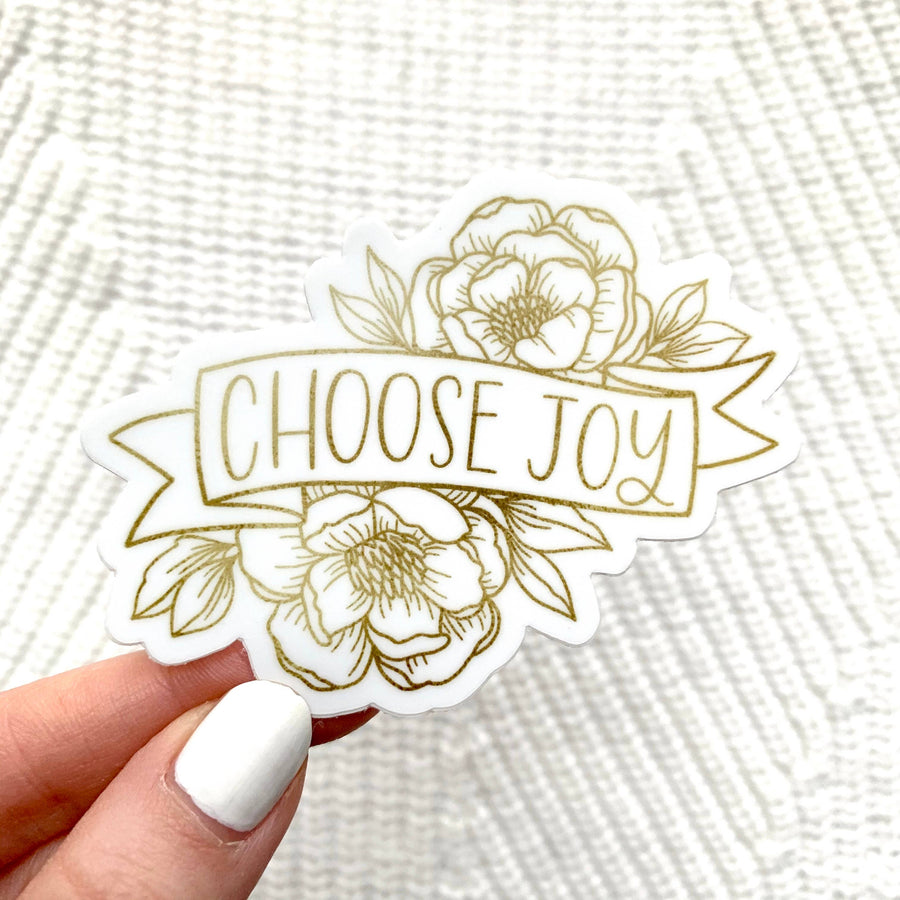Choose Joy Flower Sticker 3x3in.