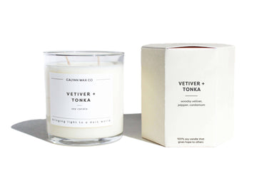 Vetiver and Tonka Glass Tumbler Soy Candle