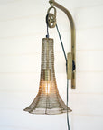 Antique Brass Pulley Wall Lamp