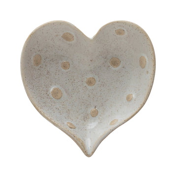 Heart Shaped Dish with Dots
