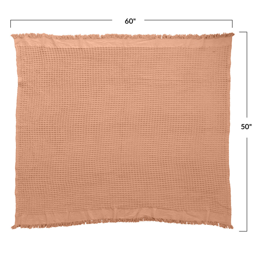 Putty Color Waffle Throw