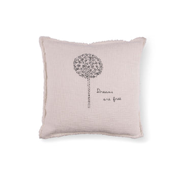 Dreams Are Free Embroidered Pillow