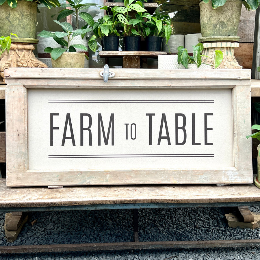 Farm To Table: With Wide Antique Door Frame