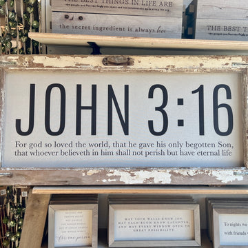 John 3:16: With Wide Antique Door Frame