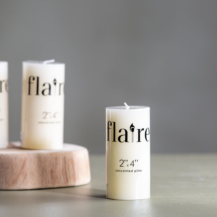 Flaire Unscented Pillar Candle