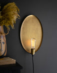 Antique Brass Oval Wall Sconce