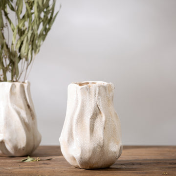 Organic Shaped Crackle Vase