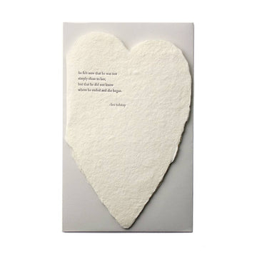 Tolstoy Quote Deckled Heart Letterpress Card