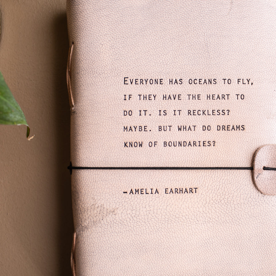 Amelia Earhart Artisan Leather Journal