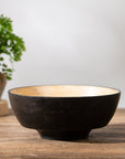 Black and Mango Wooden Bowl