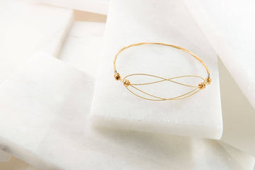 Gold Ferrule Knot Bracelet - S/M