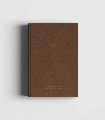 Brown Linen and Golden Notebook