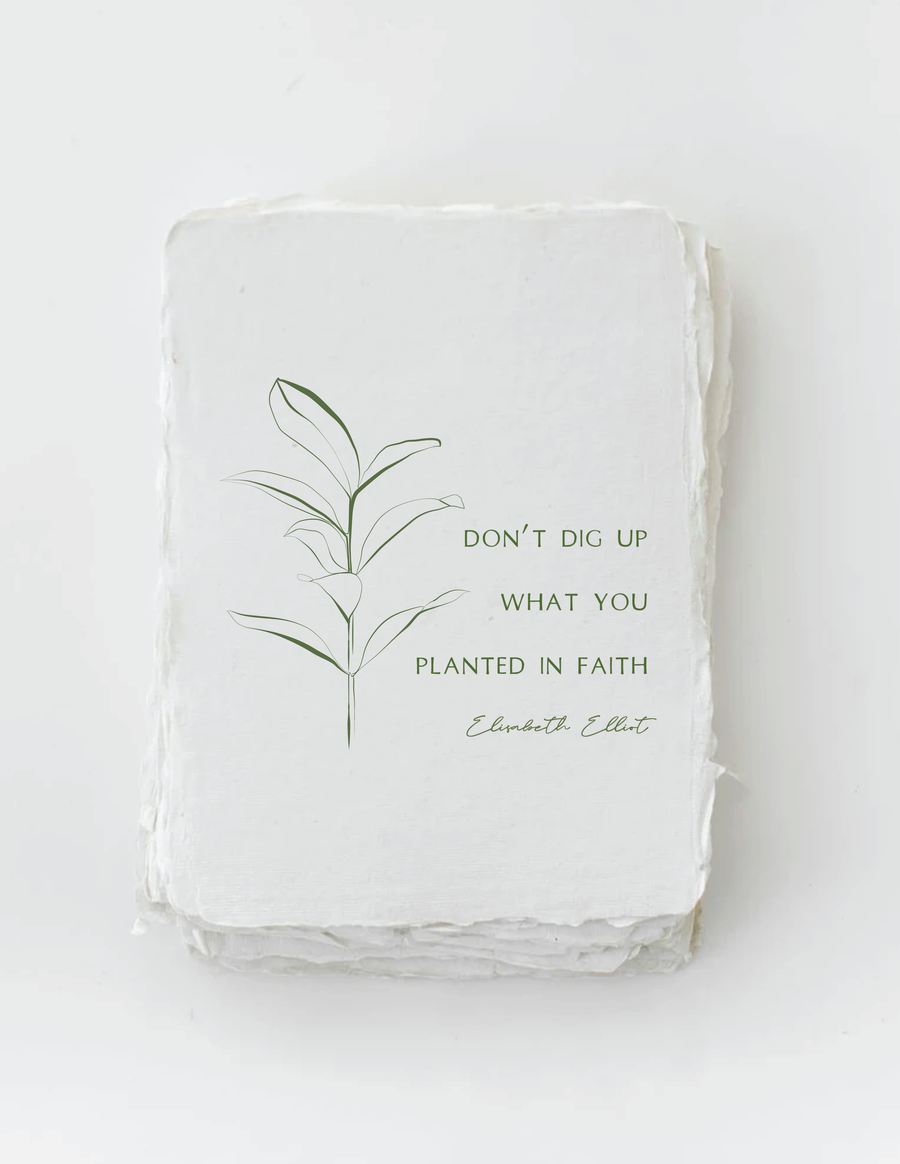 Planted In Faith Plant Floral Greeting Card